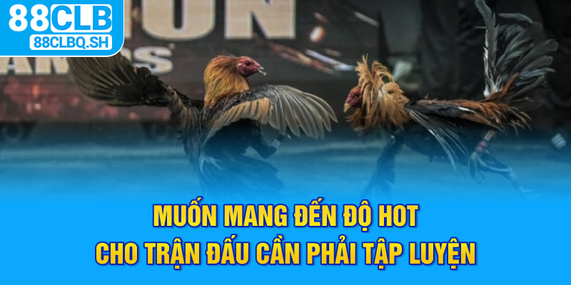 Muốn mang đến độ hot cho trận đấu cần phải tập luyện 